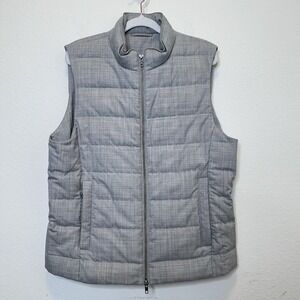 SUITSUPPLY Zip BodyWarmer Men's LARGE Pure Wool Down Filled Quilted